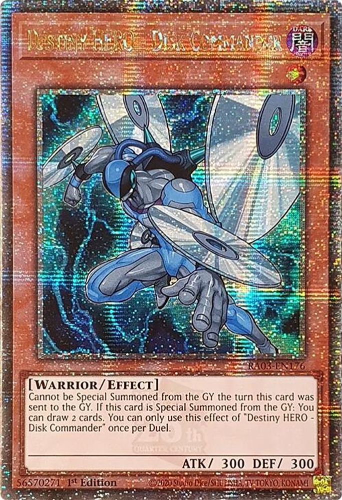 Destiny HERO - Disk Commander (Quarter Century Secret Rare) (RA03-EN176) - Quarter Century Secret Rare