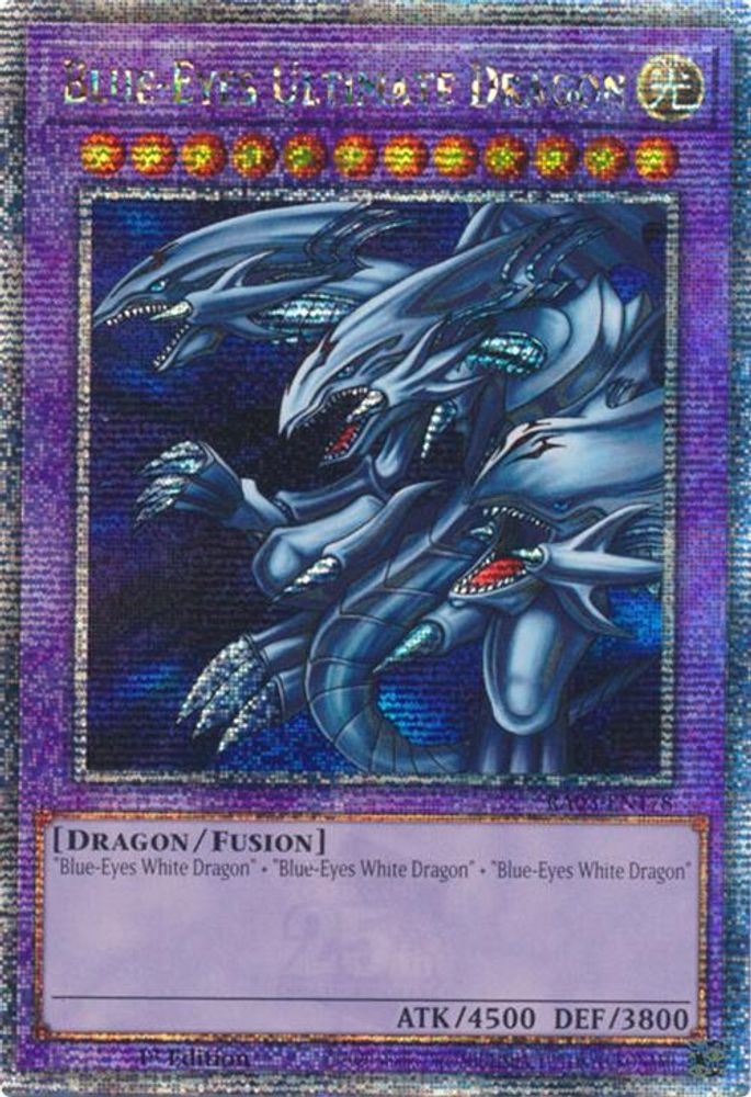 Blue-Eyes Ultimate Dragon (Quarter Century Secret Rare) (RA03-EN178) - Quarter Century Secret Rare