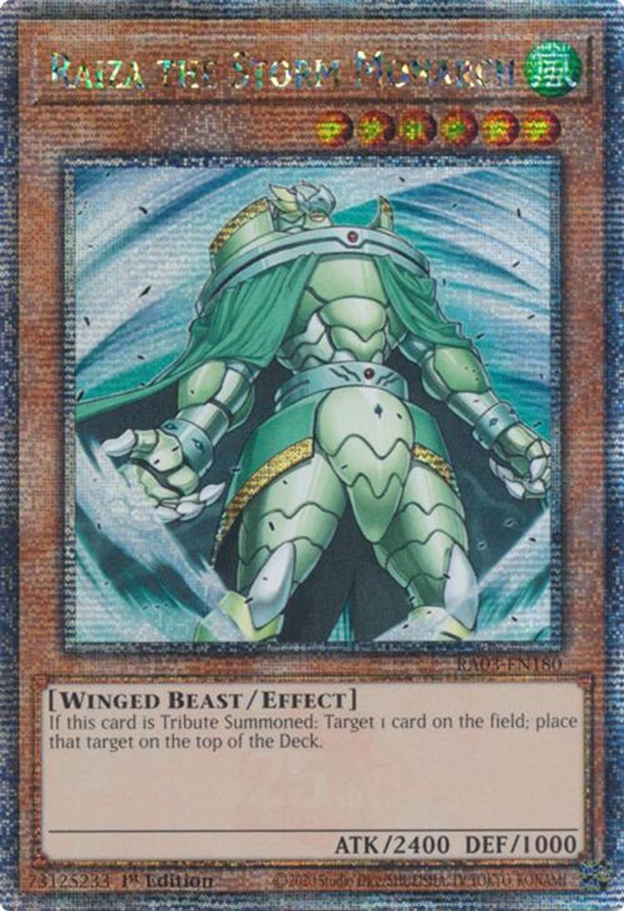 Raiza the Storm Monarch (Quarter Century Secret Rare) (RA03-EN180) - Quarter Century Secret Rare