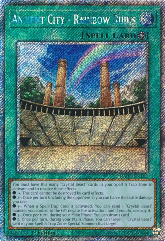 Ancient City - Rainbow Ruins (Platinum Secret Rare) (RA03-EN181) - Platinum Secret Rare