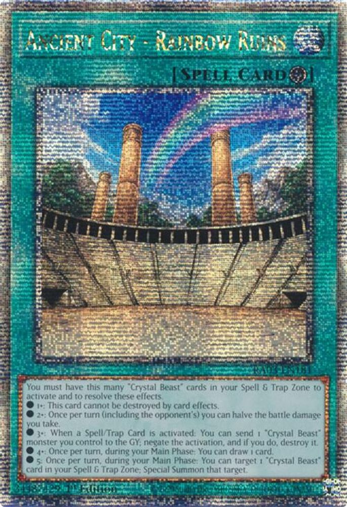Ancient City - Rainbow Ruins (Quarter Century Secret Rare) (RA03-EN181) - Quarter Century Secret Rare