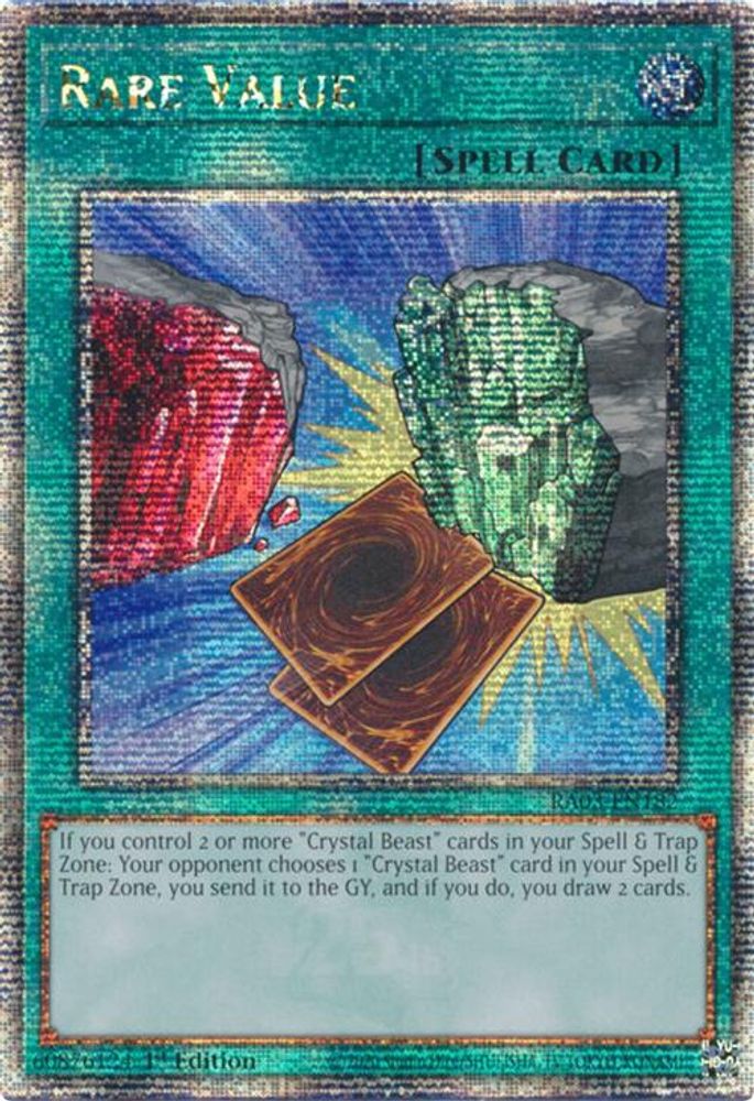 Rare Value (Quarter Century Secret Rare) (RA03-EN182) - Quarter Century Secret Rare