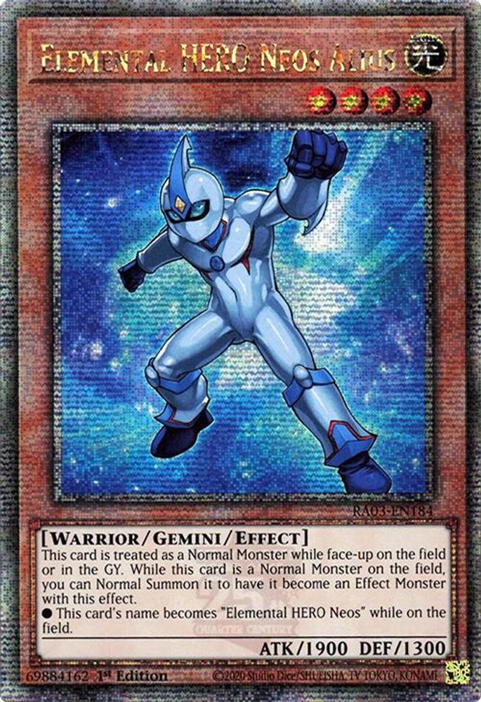 Elemental HERO Neos Alius (Quarter Century Secret Rare) (RA03-EN184) - Quarter Century Secret Rare