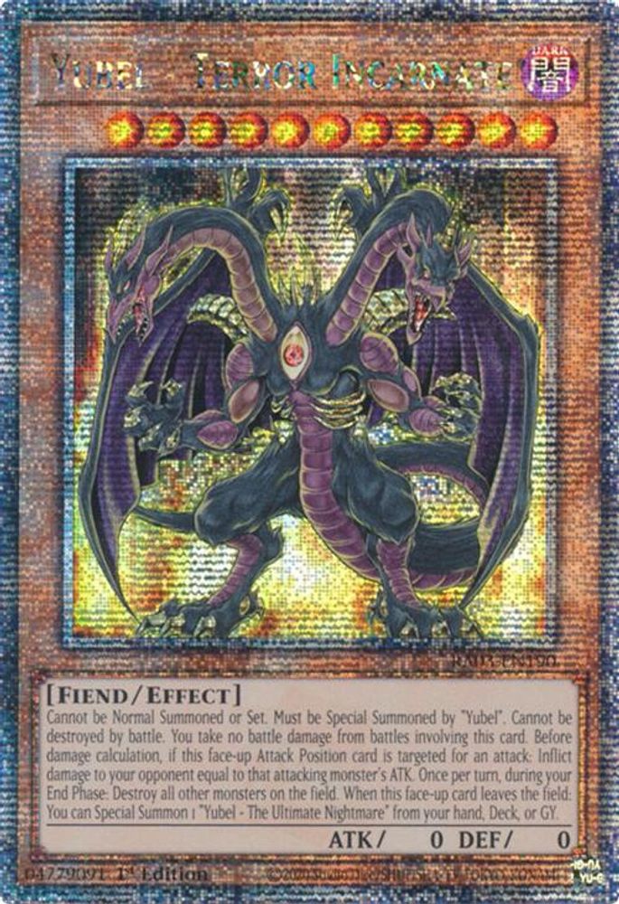 Yubel - Terror Incarnate (Quarter Century Secret Rare) (RA03-EN190) - Quarter Century Secret Rare