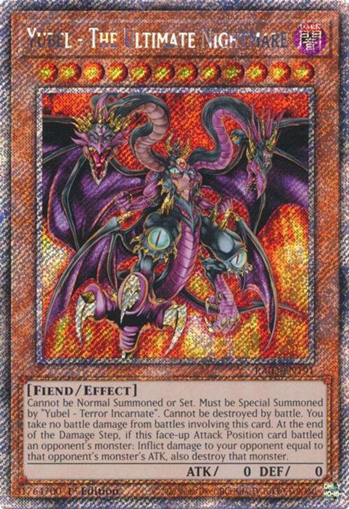 Yubel - The Ultimate Nightmare (Platinum Secret Rare) (RA03-EN191) - Platinum Secret Rare