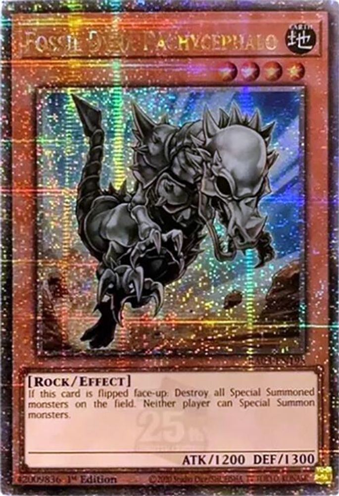 Fossil Dyna Pachycephalo (Quarter Century Secret Rare) (RA03-EN195) - Quarter Century Secret Rare