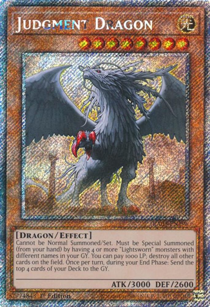 Judgment Dragon (Platinum Secret Rare) (RA03-EN196) - Platinum Secret Rare