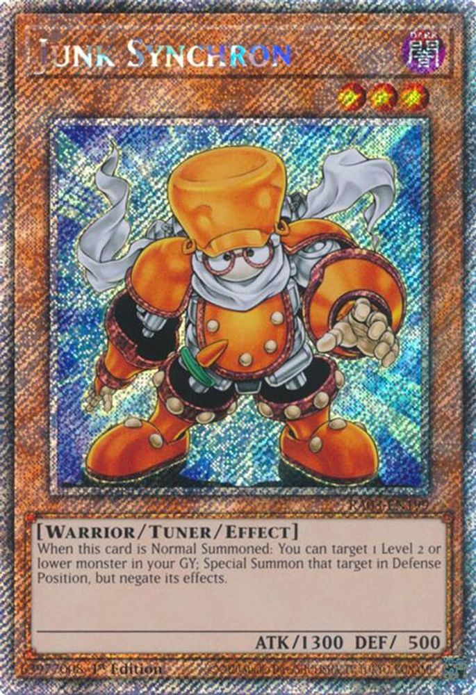 Junk Synchron (Platinum Secret Rare) (RA03-EN199) - Platinum Secret Rare