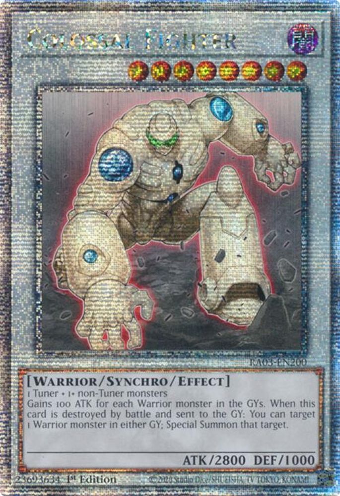 Colossal Fighter (Quarter Century Secret Rare) (RA03-EN200) - Quarter Century Secret Rare