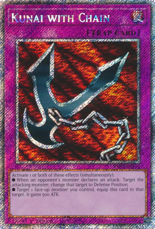 Kunai with Chain (Platinum Secret Rare) (RA03-EN204) - Quarter Century Bonanza 1st Edition