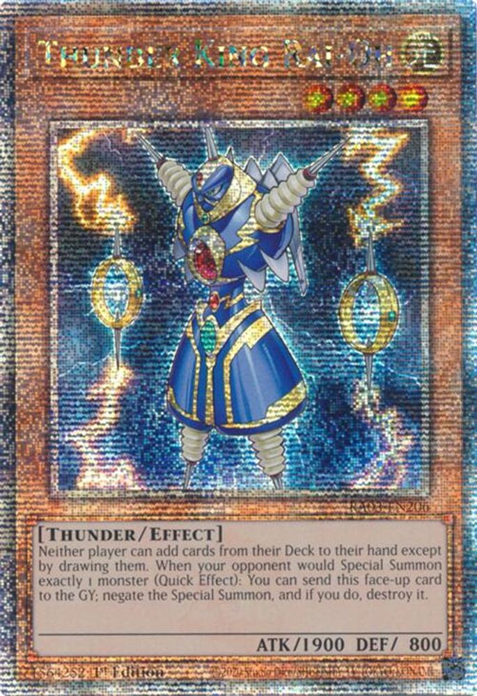 Thunder King Rai-Oh (Quarter Century Secret Rare) (RA03-EN206) - Quarter Century Secret Rare