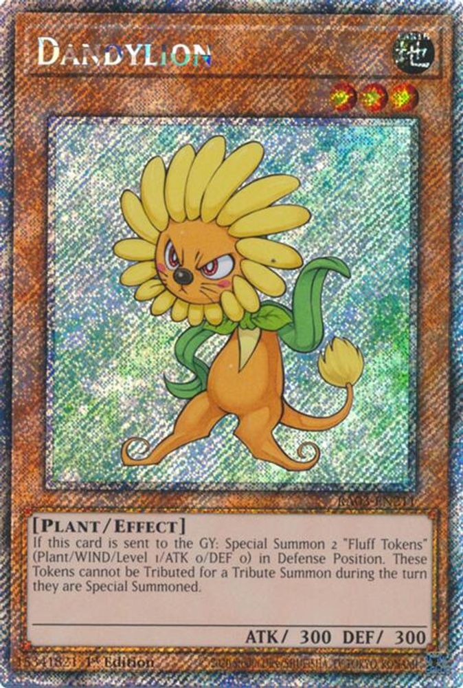 Dandylion (Platinum Secret Rare) (RA03-EN211) - Platinum Secret Rare