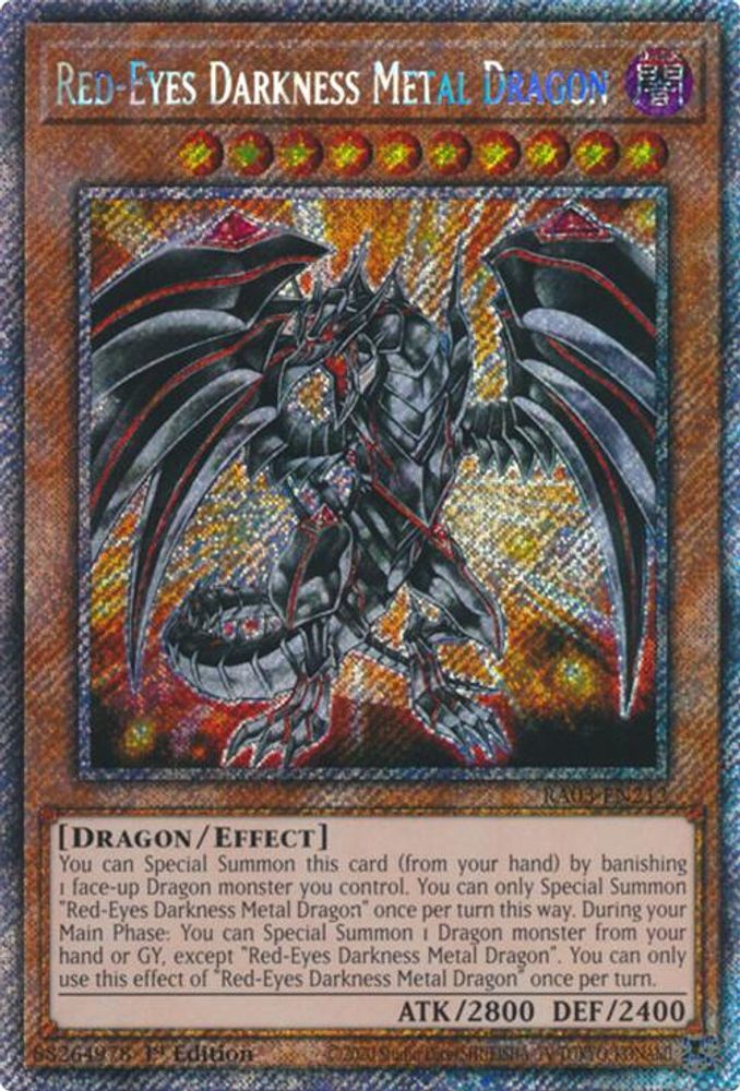 Red-Eyes Darkness Metal Dragon (Platinum Secret Rare) (RA03-EN212) - Platinum Secret Rare