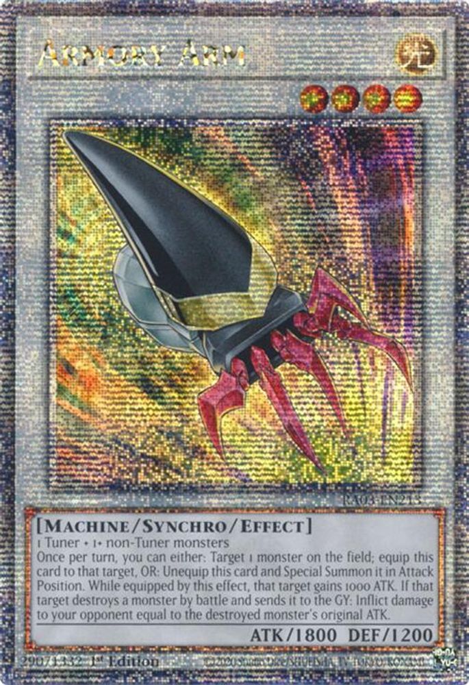 Armory Arm (Quarter Century Secret Rare) (RA03-EN213) - Quarter Century Secret Rare