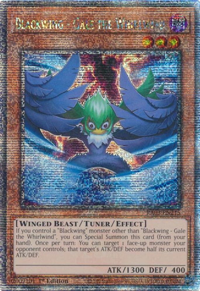 Blackwing - Gale the Whirlwind (Quarter Century Secret Rare) (RA03-EN215) - Quarter Century Secret Rare