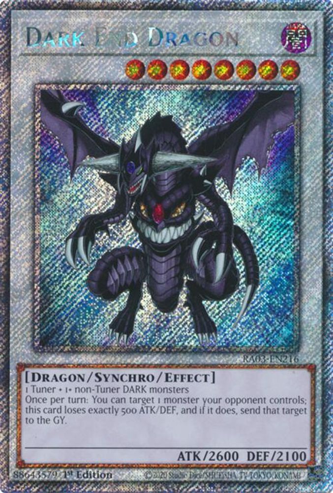 Dark End Dragon (Platinum Secret Rare) (RA03-EN216) - Platinum Secret Rare
