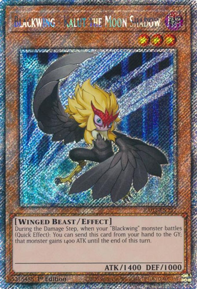 Blackwing - Kalut the Moon Shadow (Platinum Secret Rare) (RA03-EN217) - Platinum Secret Rare