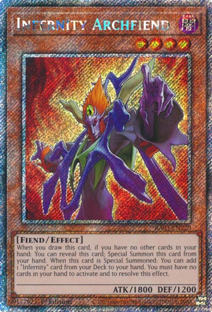 Infernity Archfiend (Platinum Secret Rare) (RA03-EN220) - Platinum Secret Rare
