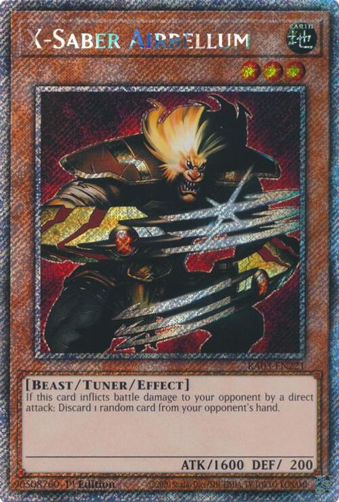 X-Saber Airbellum (Platinum Secret Rare) (RA03-EN221) - Platinum Secret Rare