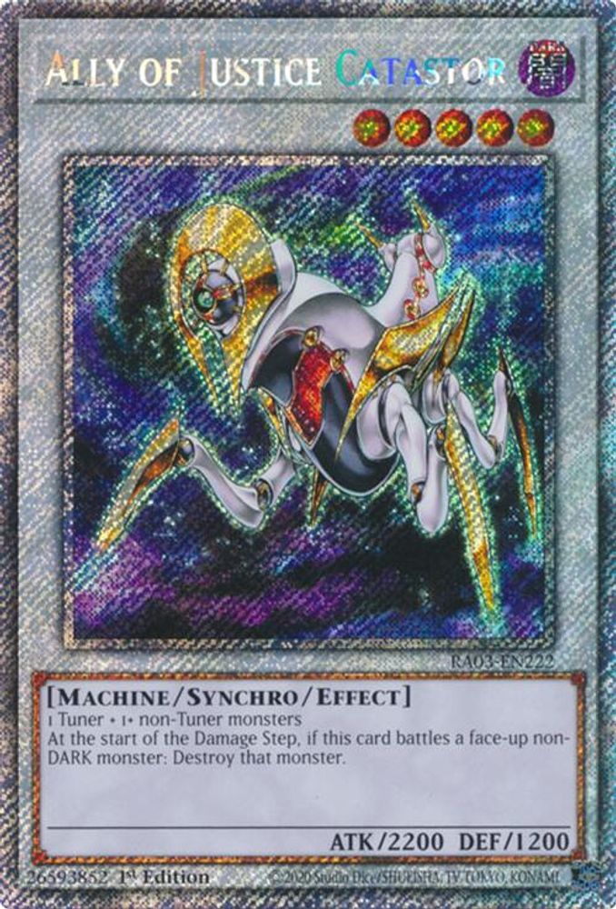 Ally of Justice Catastor (Platinum Secret Rare) (RA03-EN222) - Platinum Secret Rare