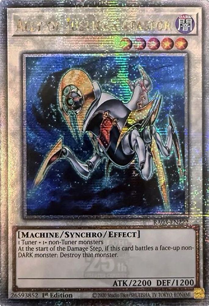 Ally of Justice Catastor (Quarter Century Secret Rare) (RA03-EN222) - Quarter Century Secret Rare