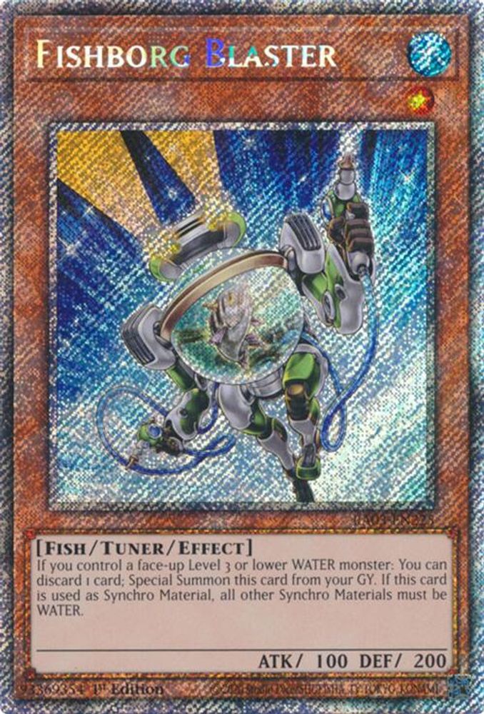 Fishborg Blaster (Platinum Secret Rare) (RA03-EN225) - Platinum Secret Rare