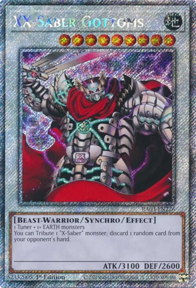 XX-Saber Gottoms (Platinum Secret Rare) (RA03-EN226) - Platinum Secret Rare