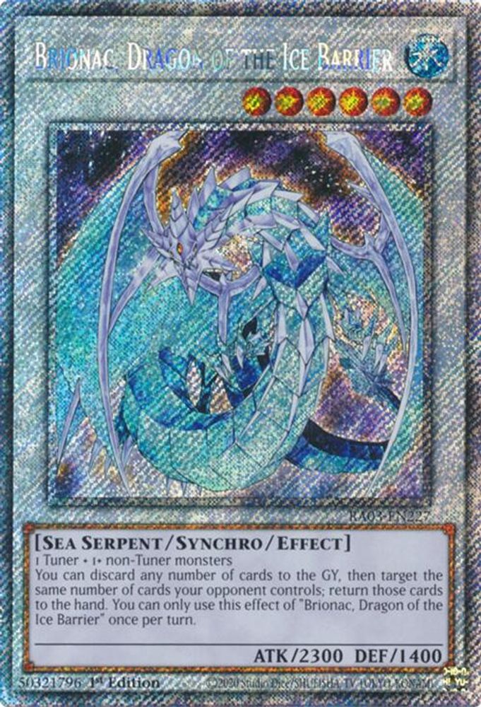 Brionac, Dragon of the Ice Barrier (Platinum Secret Rare) (RA03-EN227) - Platinum Secret Rare