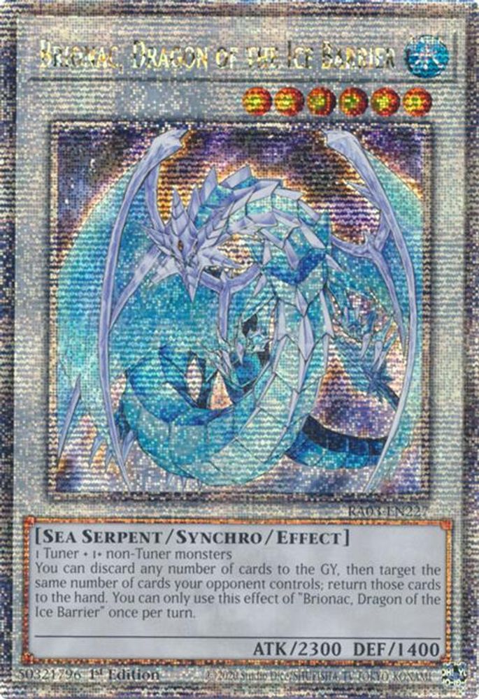 Brionac, Dragon of the Ice Barrier (Quarter Century Secret Rare) (RA03-EN227) - Quarter Century Secret Rare