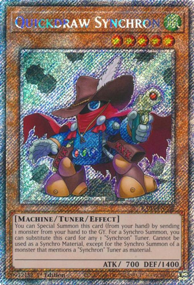 Quickdraw Synchron (Platinum Secret Rare) (RA03-EN228) - Platinum Secret Rare