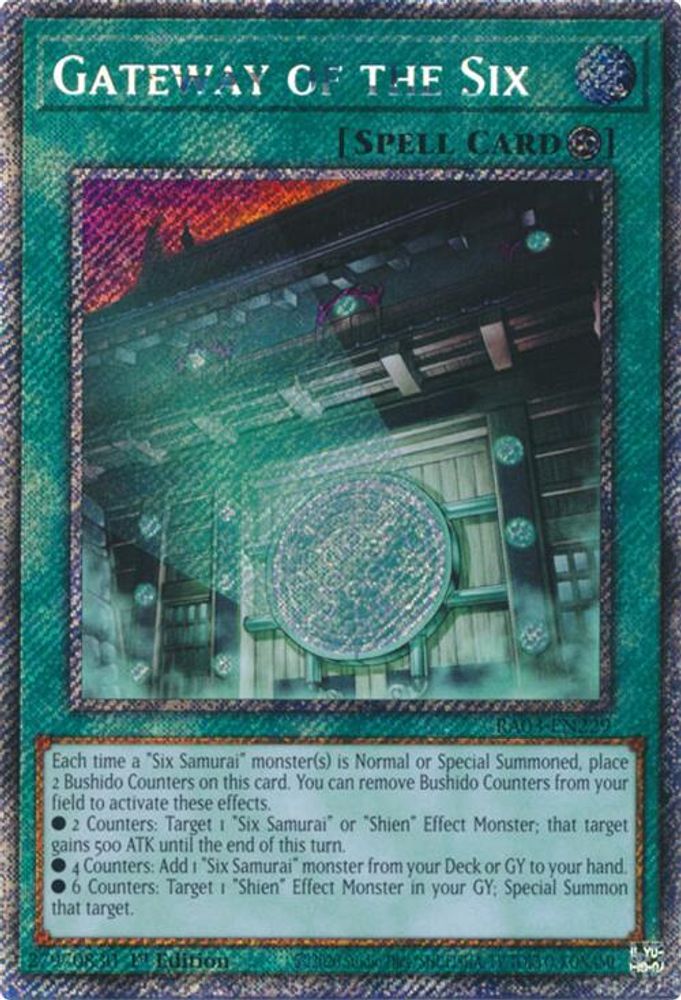 Gateway of the Six (Platinum Secret Rare) (RA03-EN229) - Platinum Secret Rare
