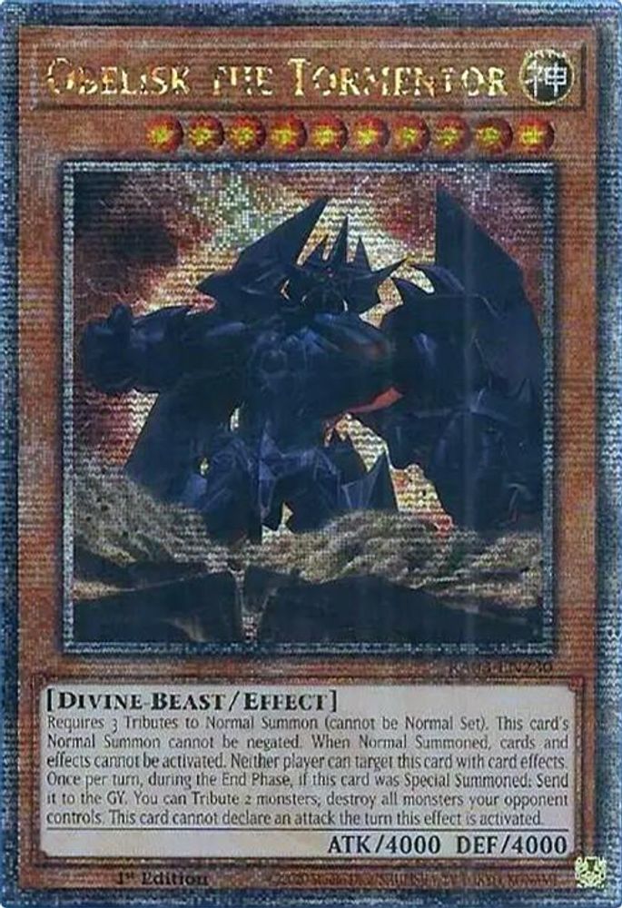 Obelisk the Tormentor (Quarter Century Secret Rare) (RA03-EN230) - Quarter Century Secret Rare