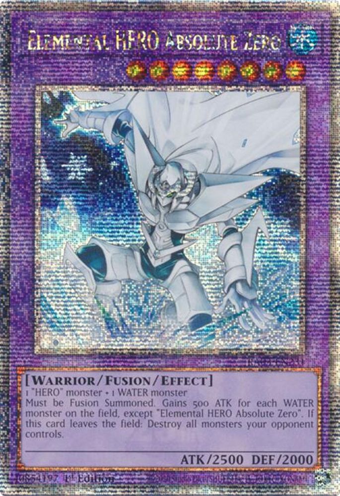 Elemental HERO Absolute Zero (Quarter Century Secret Rare) (RA03-EN231) - Quarter Century Secret Rare