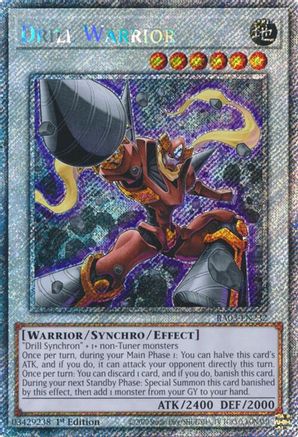 Drill Warrior (Platinum Secret Rare) (RA03-EN232) - Quarter Century Bonanza 1st Edition