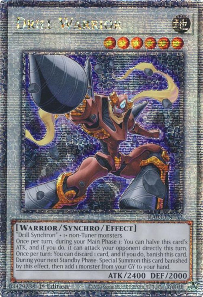 Drill Warrior (Quarter Century Secret Rare) (RA03-EN232) - Quarter Century Secret Rare