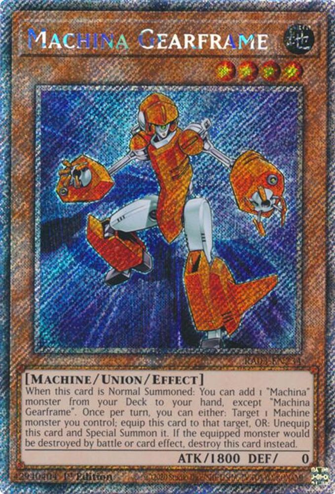 Machina Gearframe (Platinum Secret Rare) (RA03-EN234) - Platinum Secret Rare