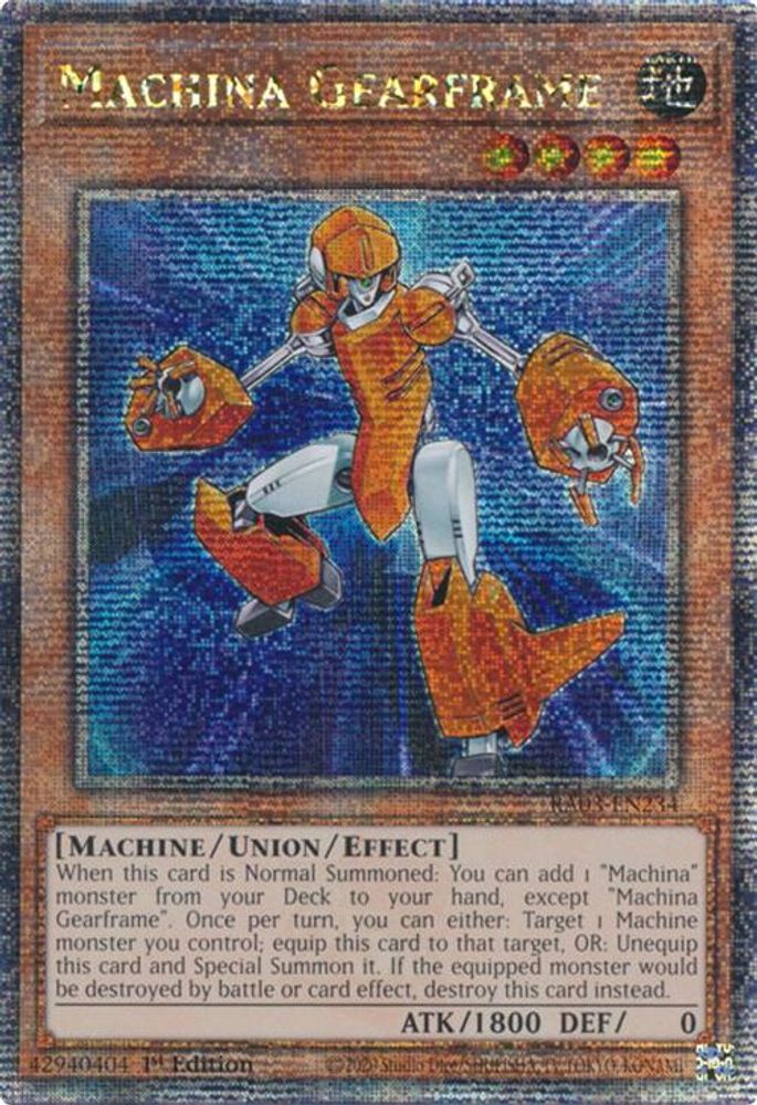 Machina Gearframe (Quarter Century Secret Rare) (RA03-EN234) - Quarter Century Secret Rare