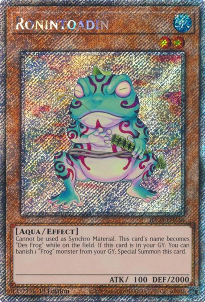 Ronintoadin (Platinum Secret Rare) (RA03-EN236) - Platinum Secret Rare
