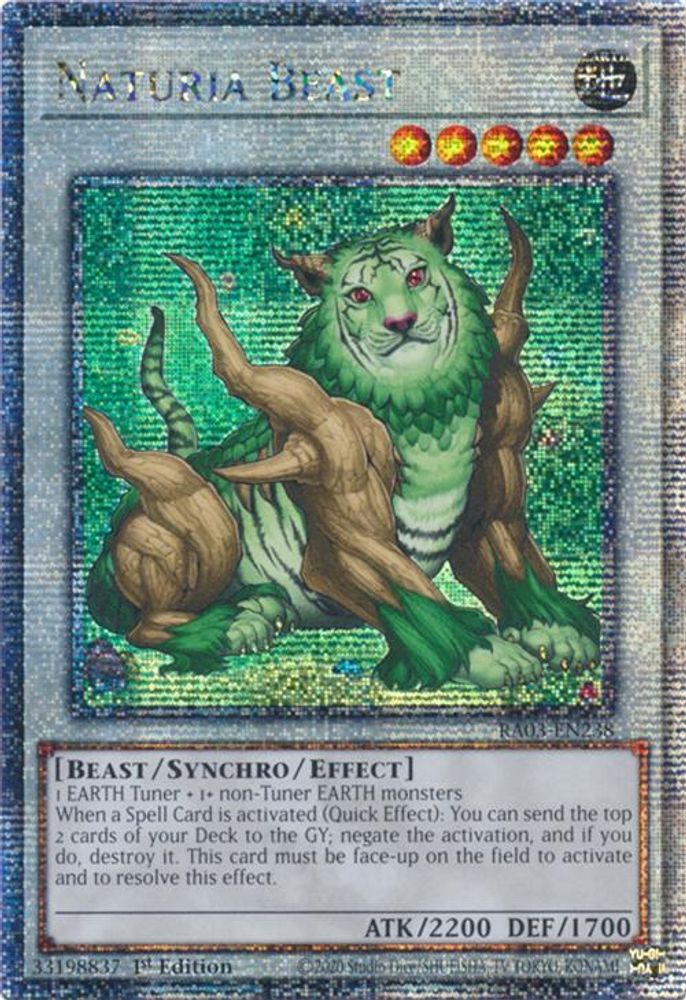 Naturia Beast (Quarter Century Secret Rare) (RA03-EN238) - Quarter Century Secret Rare