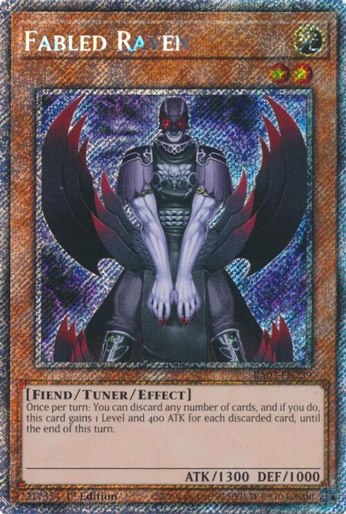 Fabled Raven (Platinum Secret Rare) (RA03-EN239) - Platinum Secret Rare