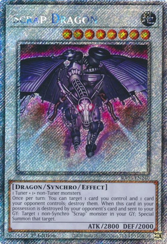 Scrap Dragon (Platinum Secret Rare) (RA03-EN240) - Platinum Secret Rare