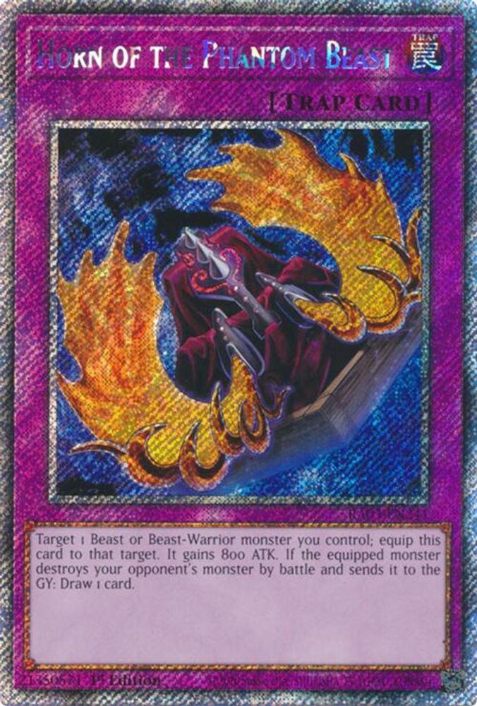 Horn of the Phantom Beast (Platinum Secret Rare) (RA03-EN241) - Platinum Secret Rare
