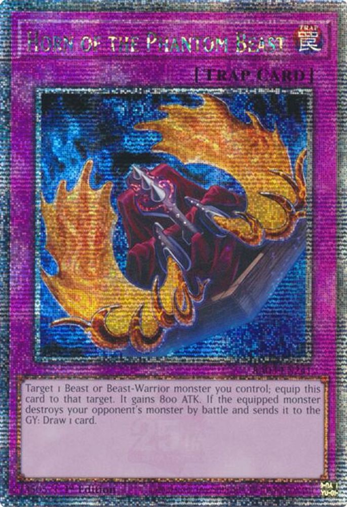 Horn of the Phantom Beast (Quarter Century Secret Rare) (RA03-EN241) - Quarter Century Secret Rare