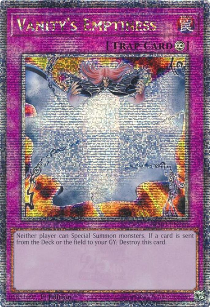 Vanity's Emptiness (Quarter Century Secret Rare) (RA03-EN246) - Quarter Century Secret Rare