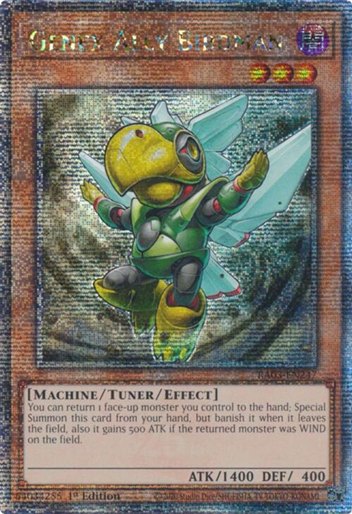 Genex Ally Birdman (Quarter Century Secret Rare) (RA03-EN247) - Quarter Century Secret Rare