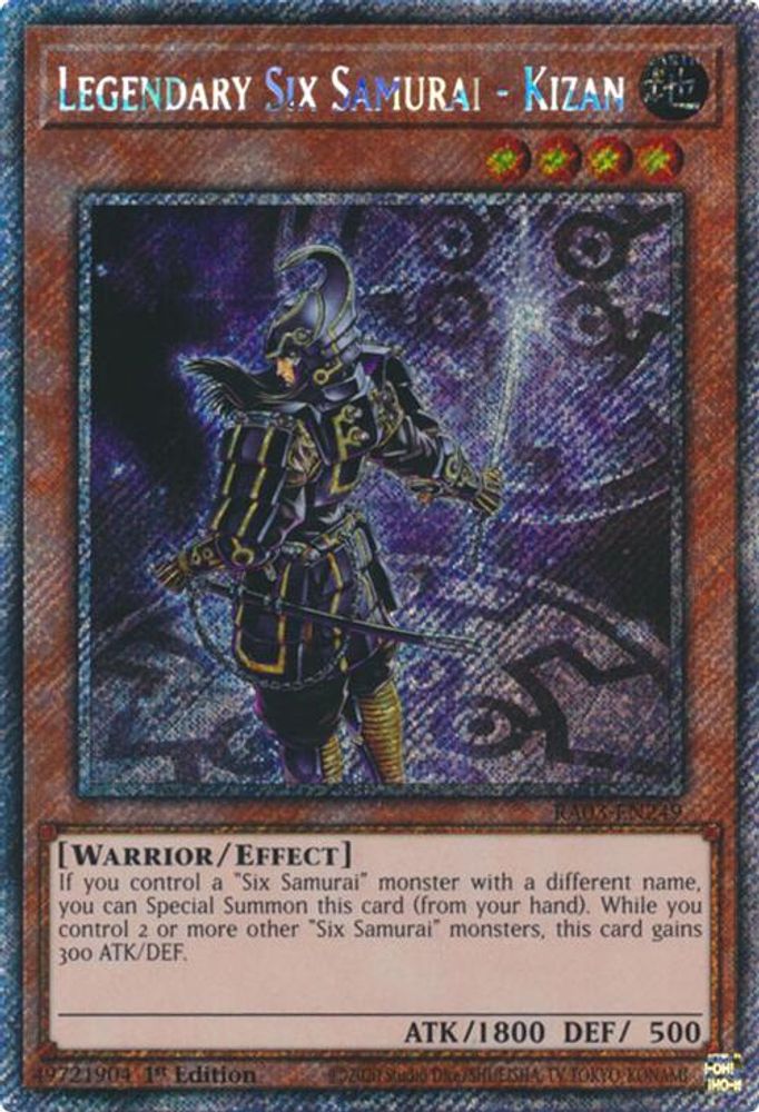 Legendary Six Samurai - Kizan (Platinum Secret Rare) (RA03-EN249) - Platinum Secret Rare
