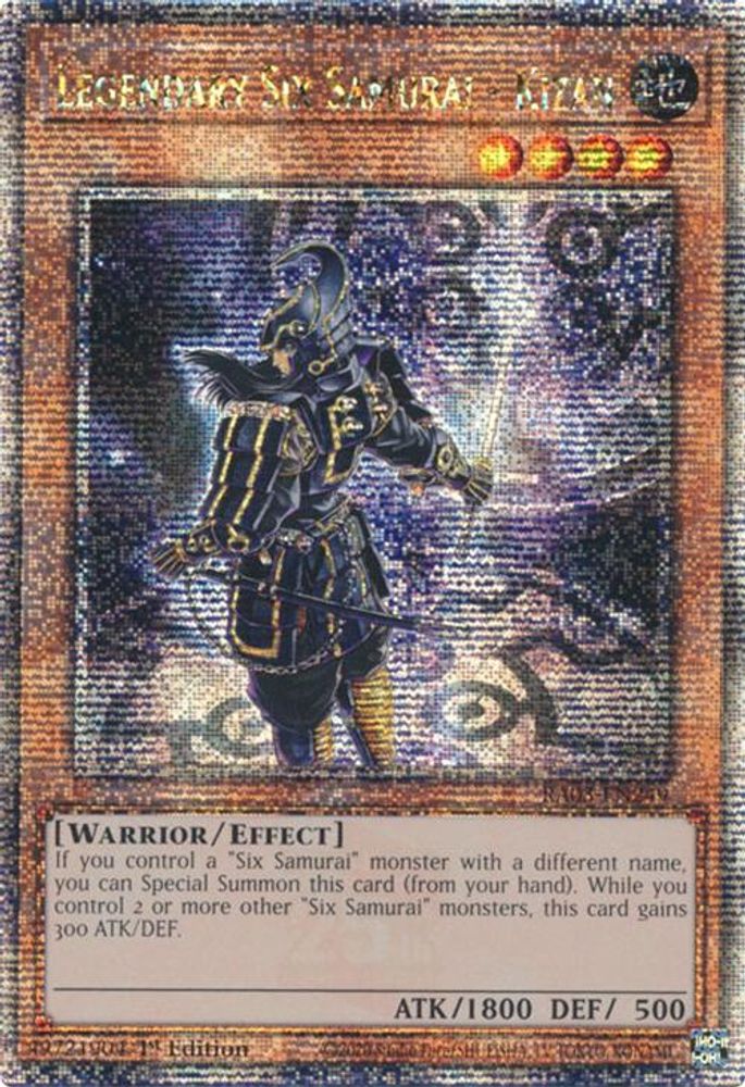Legendary Six Samurai - Kizan (Quarter Century Secret Rare) (RA03-EN249) - Quarter Century Secret Rare