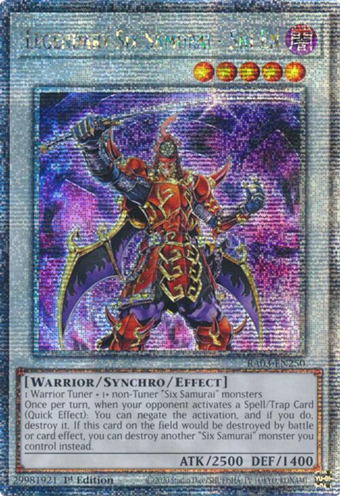 Legendary Six Samurai - Shi En (Quarter Century Secret Rare) (RA03-EN250) - Quarter Century Secret Rare
