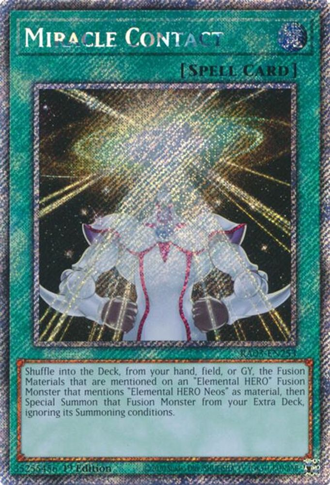 Miracle Contact (Platinum Secret Rare) (RA03-EN253) - Platinum Secret Rare