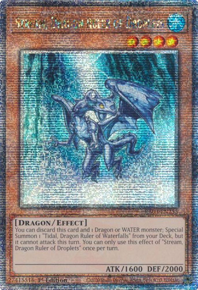 Stream, Dragon Ruler of Droplets (Quarter Century Secret Rare) (RA03-EN255) - Quarter Century Secret Rare